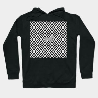 Horse - abstract geometric pattern - gray. Hoodie